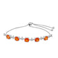 Pulsera de Plata con Cuarzo Padparadscha