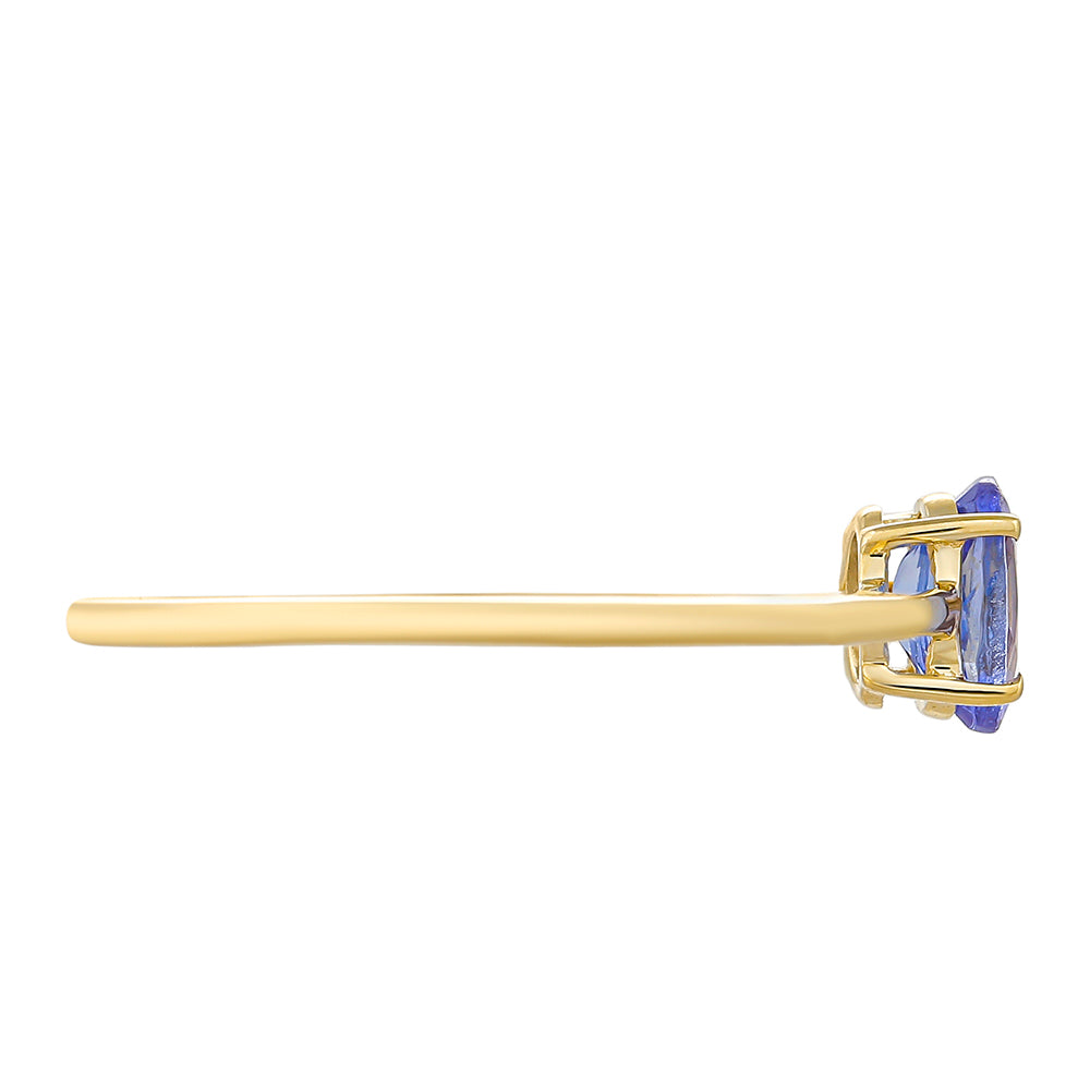 Anillo de Oro 9K con Tanzanita AAA 2 