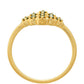 Anillo de Plata Bañada en Oro con Diamante Verde