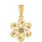 Colgante de Plata Bañada en Oro con Diamante Verde