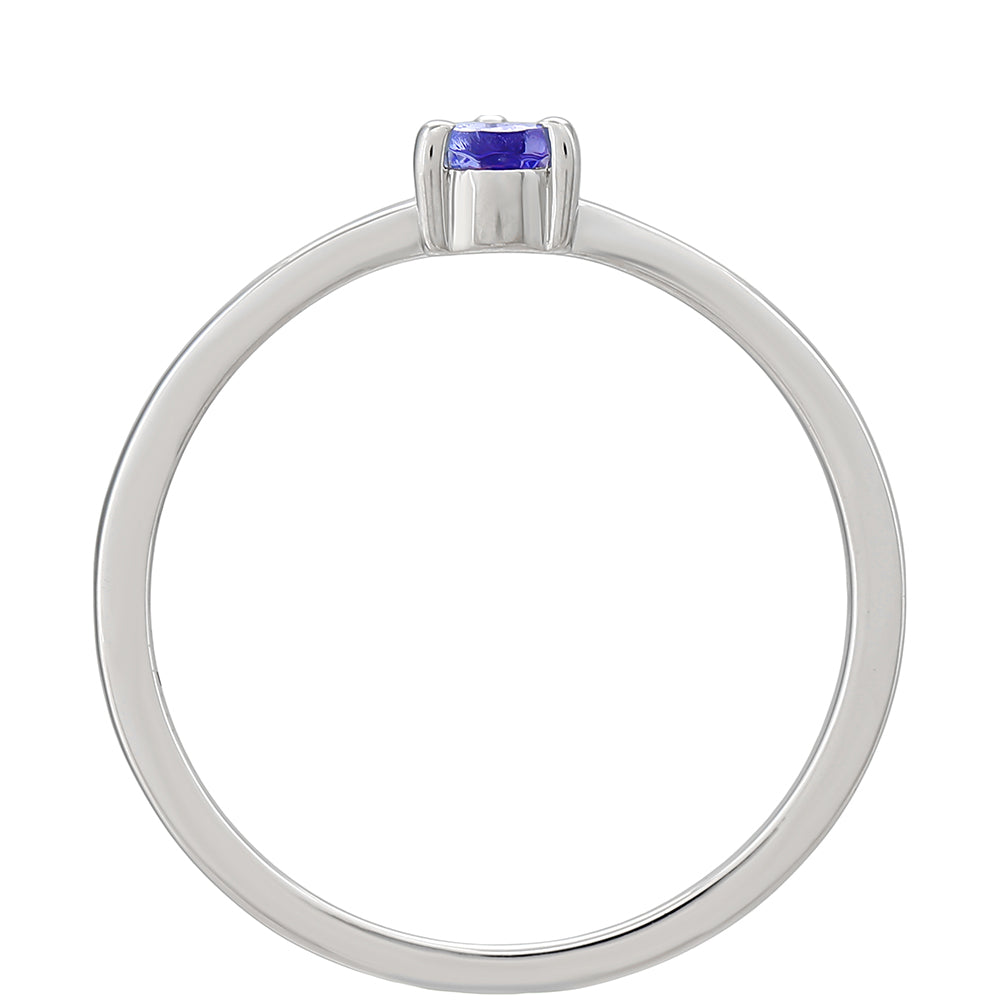 Anillo de Plata con Tanzanita AAA 4 