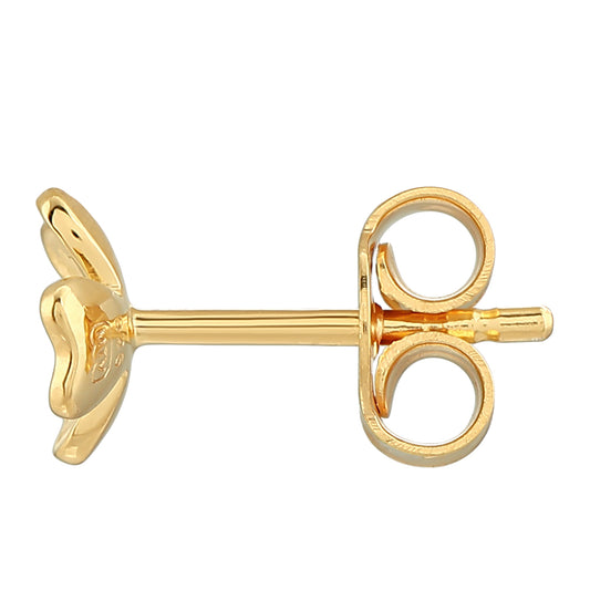 Pendientes de Plata Bañada en Oro con Diamante Verde