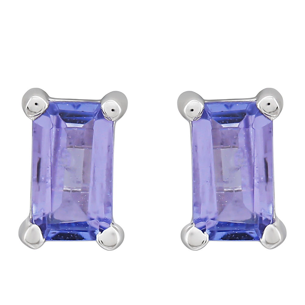 Pendientes de Plata con Tanzanita AAA