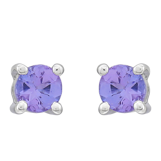 Pendientes de Plata con Tanzanita AAA