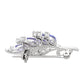 Broche de Plata con Tanzanita AAA y Topacio Blanco