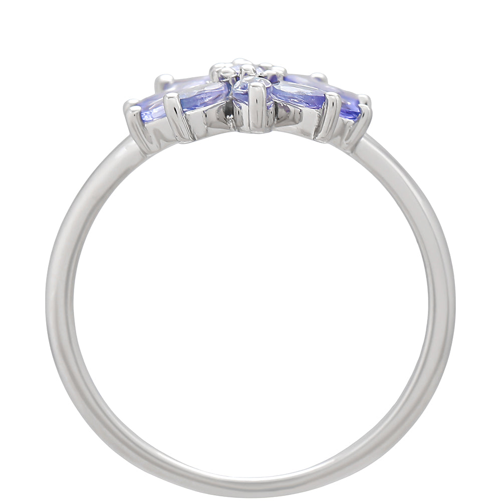 Anillo de Plata con Tanzanita AAA 4 