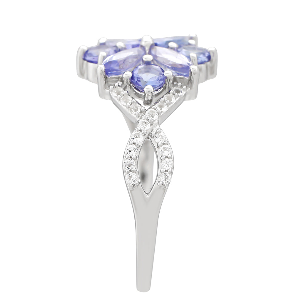 Anillo de Plata con Tanzanita AAA