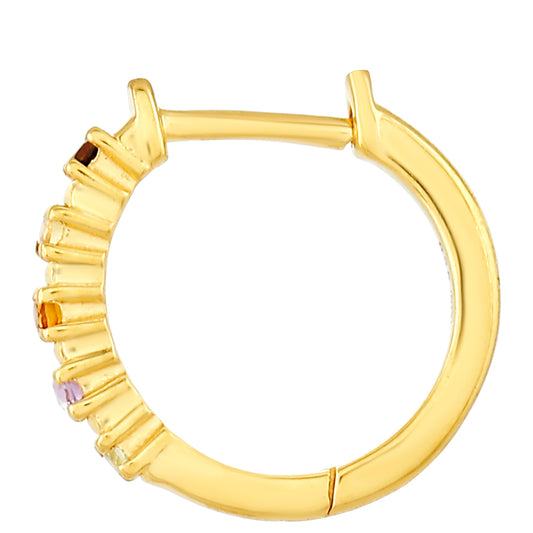 Pendientes de Plata Bañada en Oro con Amatista y Citrino de Madeira