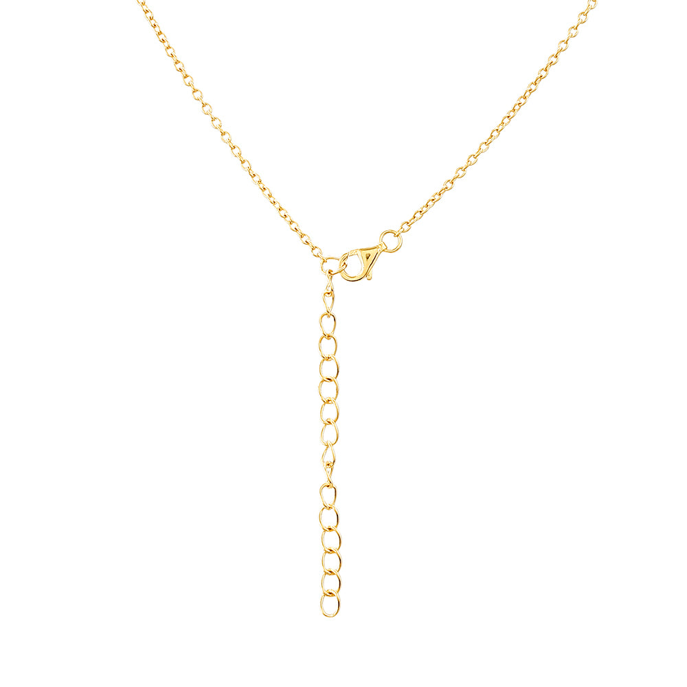 Collar de Plata Bañada en Oro con Ópalo Azul Paraiba de Etiopía y Topacio Blanco 2 