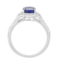 Anillo de Plata con Zafiro de Tailandia y Topacio Blanco