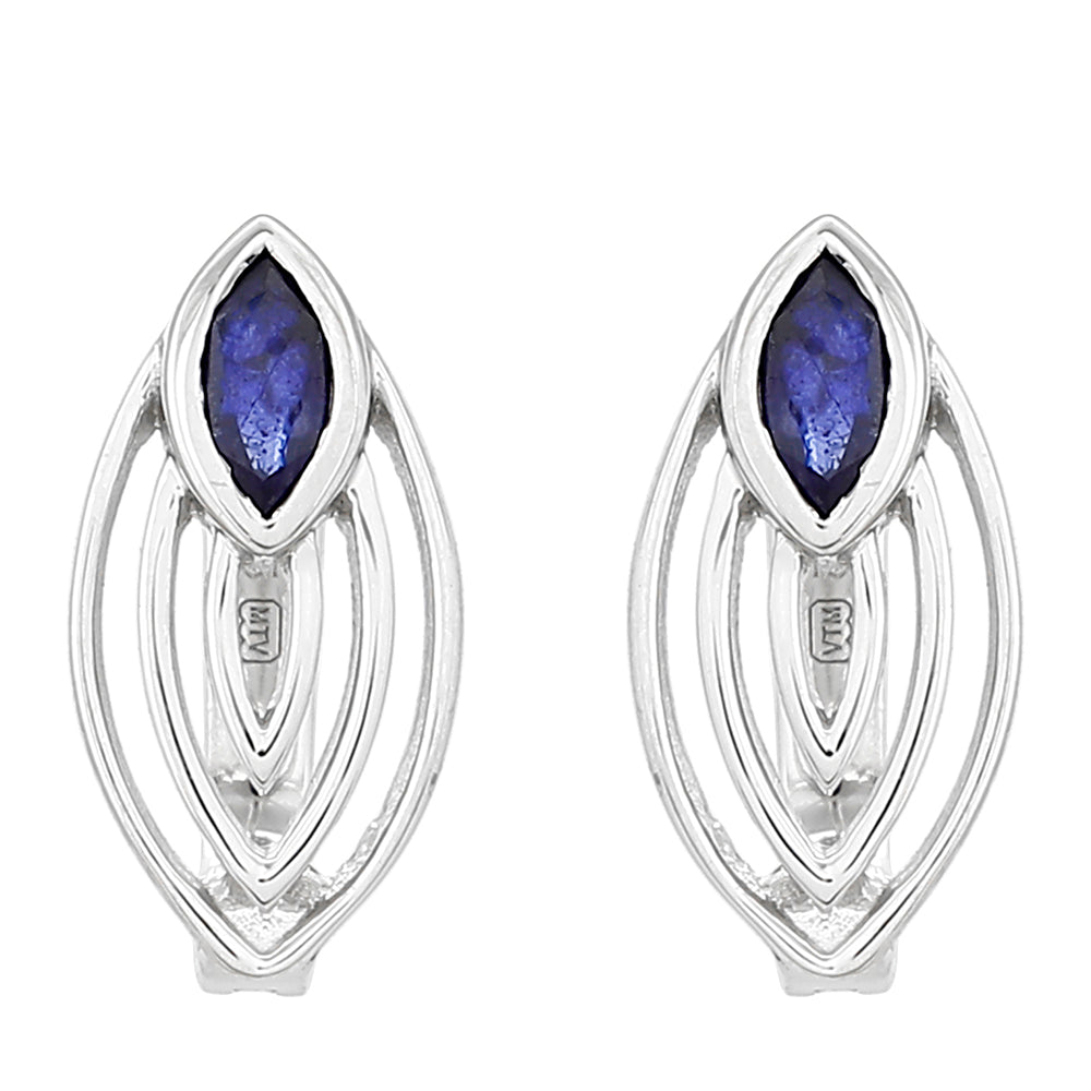 Pendientes de Plata con Zafiro de Tailandia