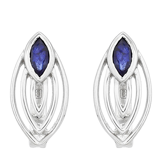 Pendientes de Plata con Zafiro de Tailandia