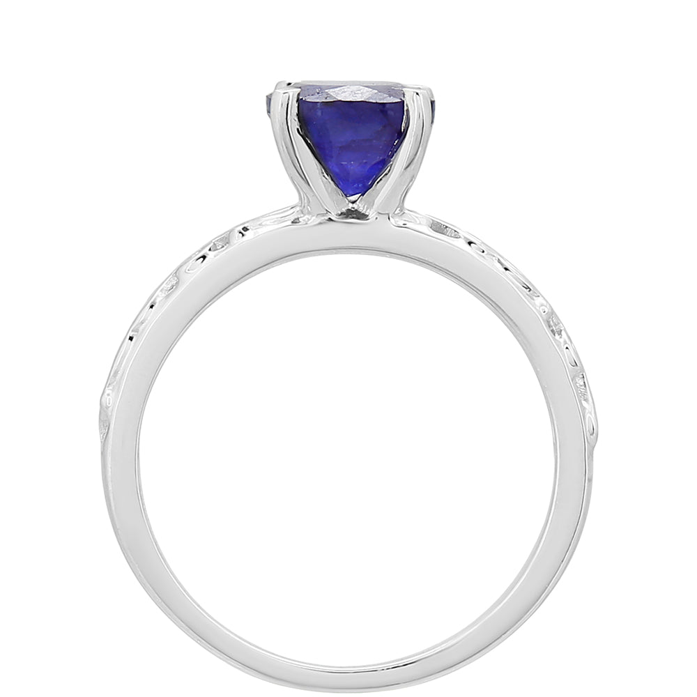 Anillo de Plata con Zafiro de Tailandia 4 