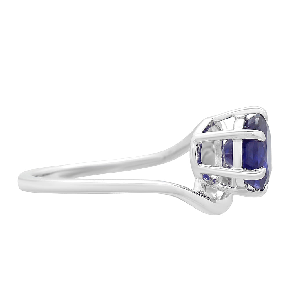 Anillo de Plata con Zafiro de Tailandia y Perla blanca de agua dulce 2 