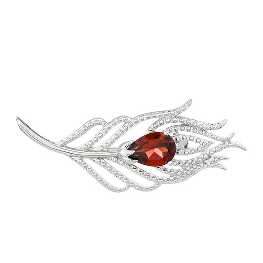 Broche de Plata con Granate