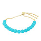 Pulsera de Plata Bañada en Oro con Cuarzo Paraiba