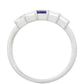 Anillo de Plata con Zafiro de Tailandia y Topacio Blanco