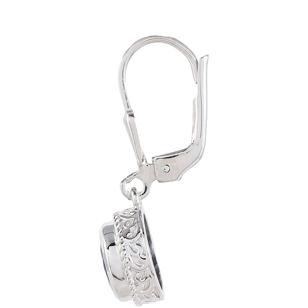 Pendientes de Plata con Zafiro de Tailandia