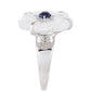 Anillo de Plata con Zafiro de Tailandia y Cuarzo de Cristal