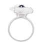 Anillo de Plata con Zafiro de Tailandia y Cuarzo de Cristal