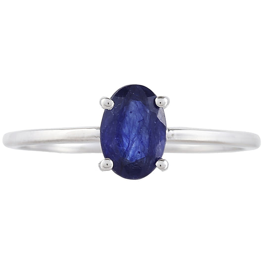 Anillo de Plata con Zafiro de Tailandia