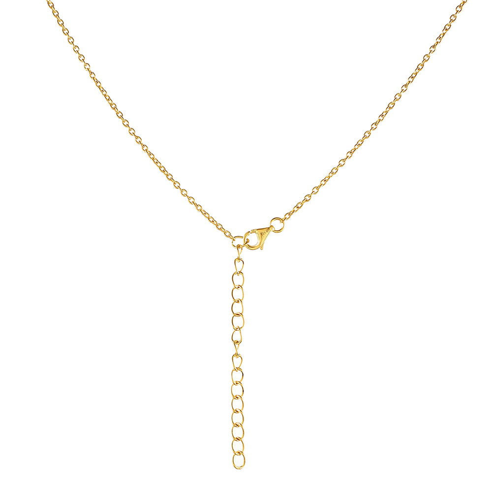 Collar de Plata Bañada en Oro con Perla Barroca Cultivada de Agua Dulce y Topacio Blanco