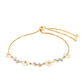 Pulsera de Plata Bañada en Oro con Perla Barroca Cultivada de Agua Dulce y Topacio Blanco