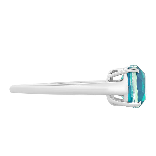 Anillo de Plata con Cuarzo Pavo Real