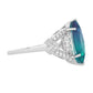 Anillo de Plata con Cuarzo Pavo Real y Topacio Blanco