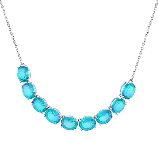 Collar de Plata con Cuarzo Pavo Real