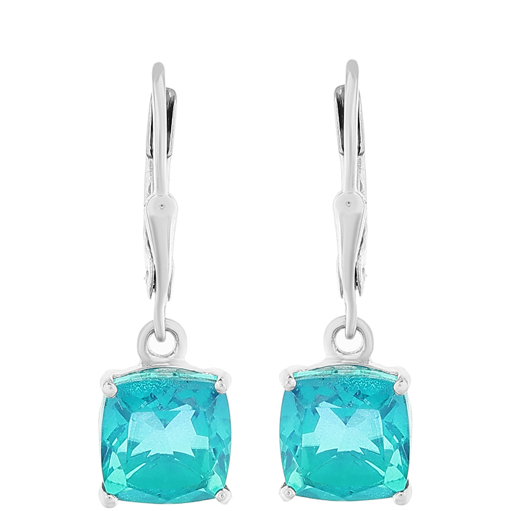 Pendientes de Plata con Cuarzo Pavo Real 1 