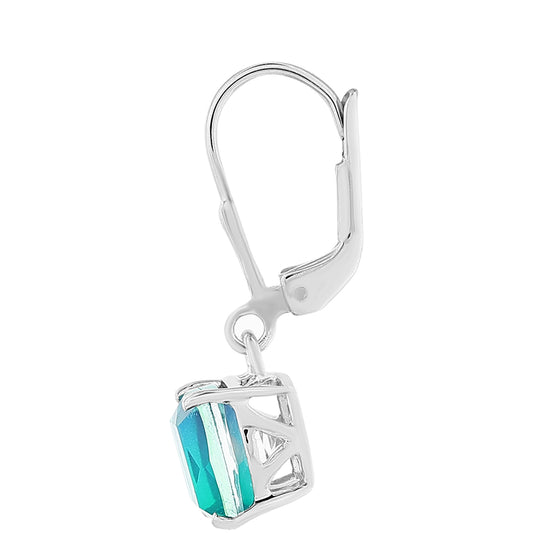 Pendientes de Plata con Cuarzo Pavo Real