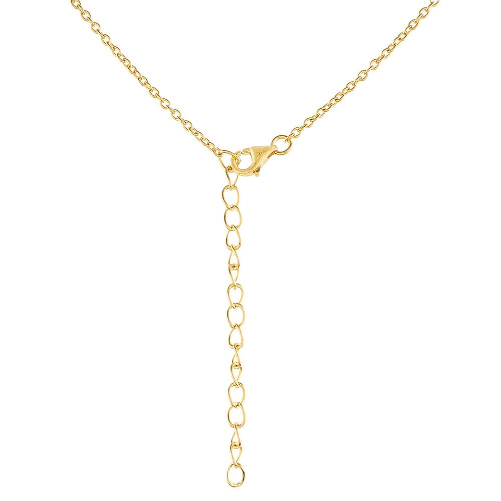 Collar de Plata Bañada en Oro con Perla Barroca Cultivada de Agua Dulce y Topacio Blanco 2 