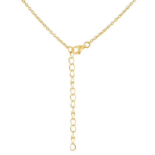 Collar de Plata Bañada en Oro con Perla Barroca Cultivada de Agua Dulce y Topacio Blanco