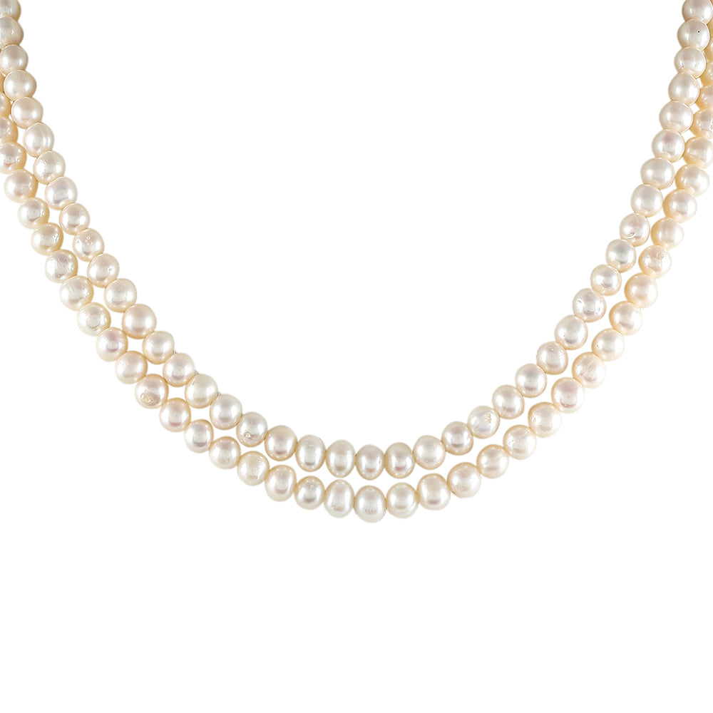 Collar de Plata Bañada en Oro con Perla Barroca Cultivada de Agua Dulce 2 