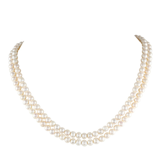 Collar de Plata Bañada en Oro con Perla Barroca Cultivada de Agua Dulce