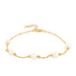 Pulsera de Plata Bañada en Oro con Perla Barroca Cultivada de Agua Dulce