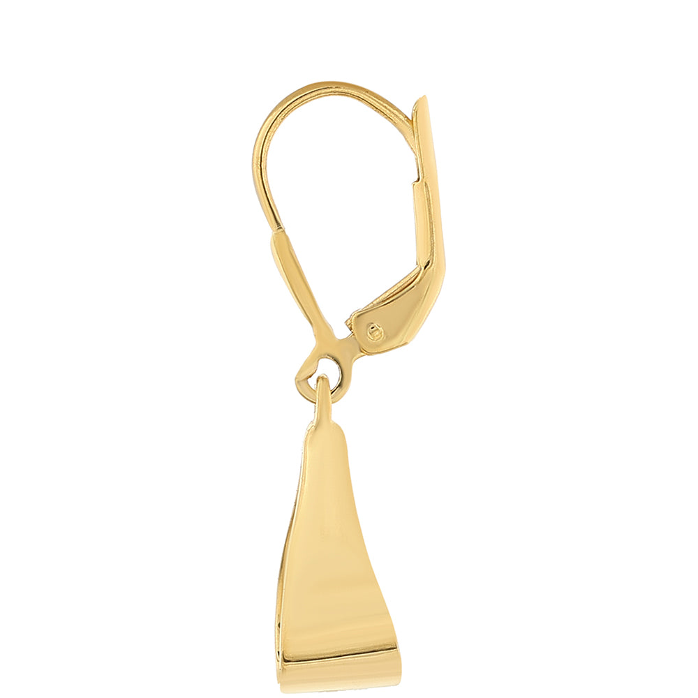 Pendientes de Plata Bañada en Oro con Perla Barroca Cultivada de Agua Dulce 2 