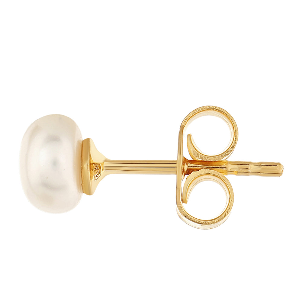 Pendientes de Plata Bañada en Oro con Perla Barroca Cultivada de Agua Dulce 2 