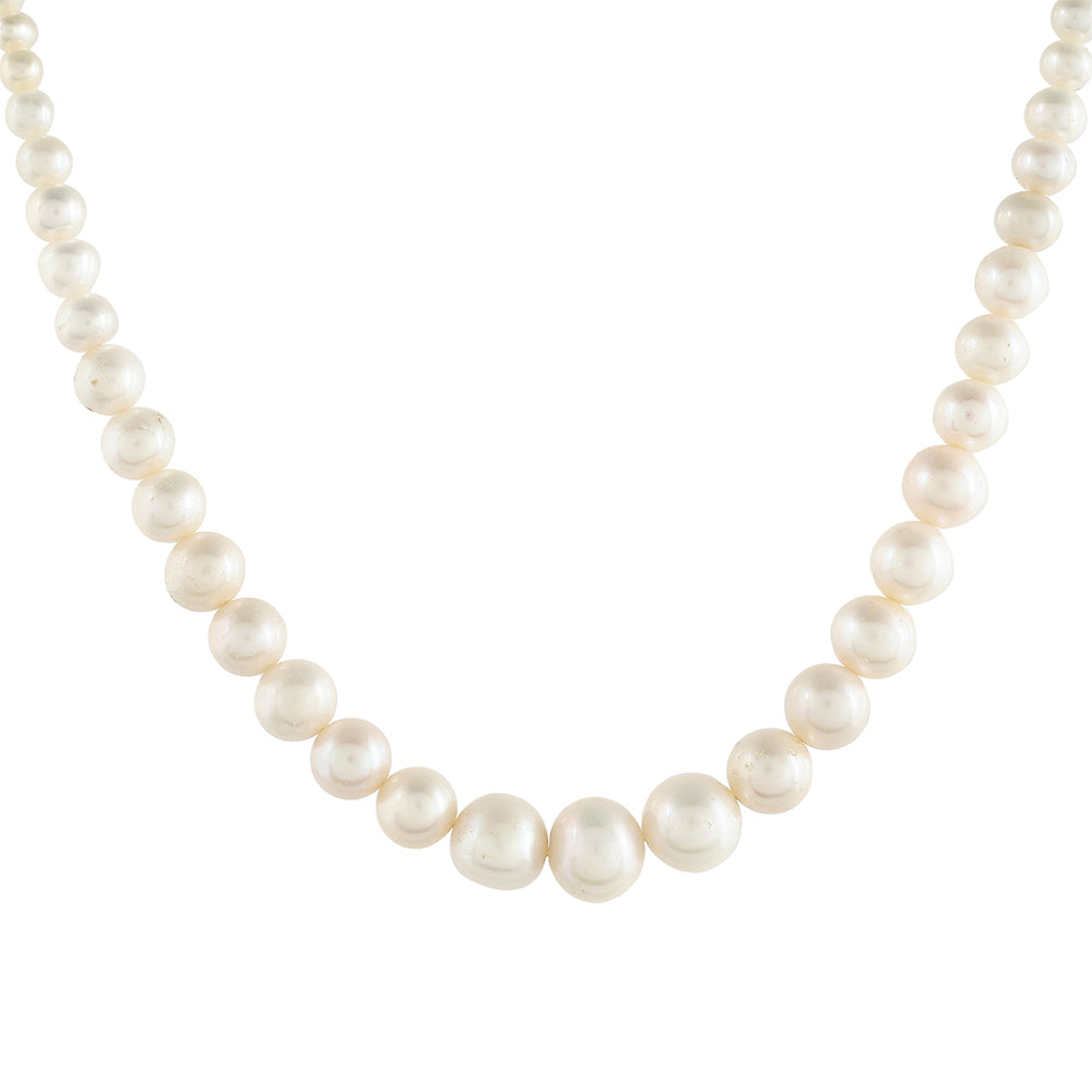 Collar de Plata Bañada en Oro con Perla Barroca Cultivada de Agua Dulce 1 