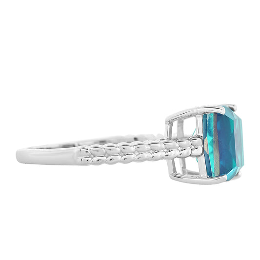 Anillo de Plata con Cuarzo Pavo Real