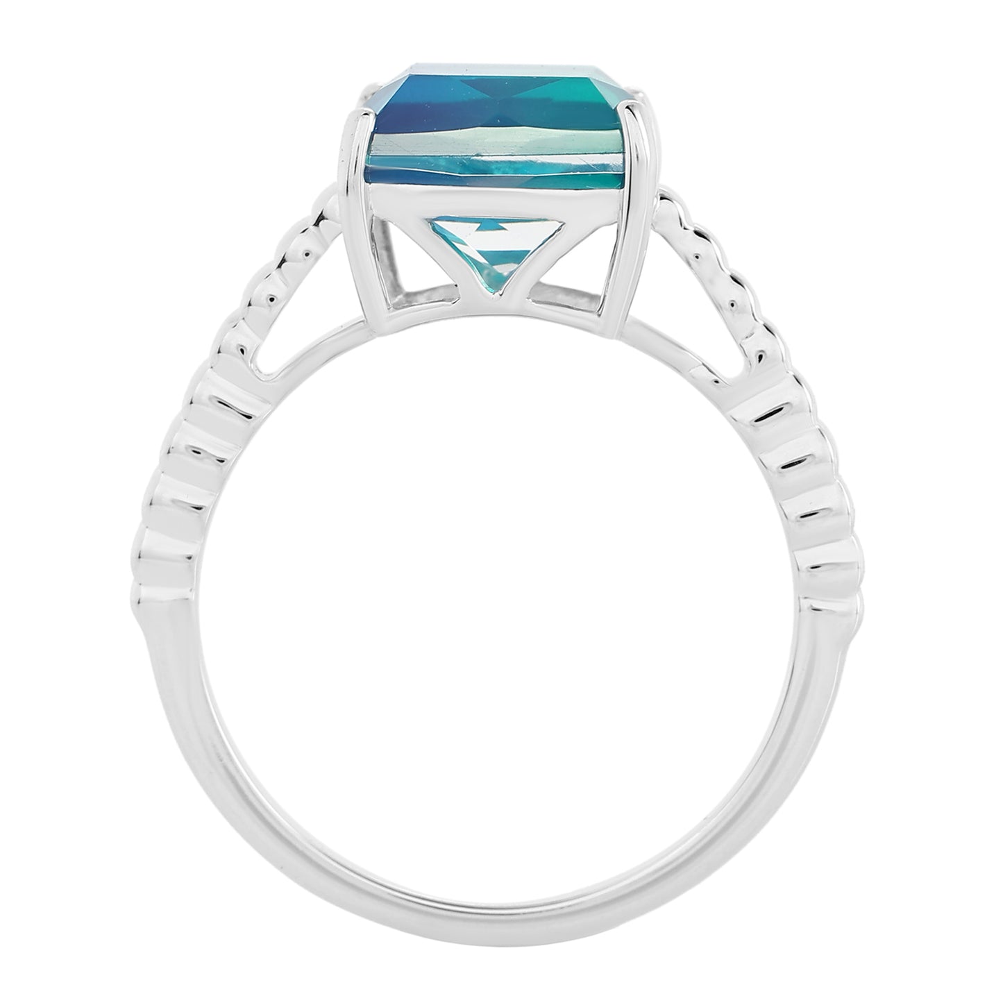 Anillo de Plata con Cuarzo Pavo Real