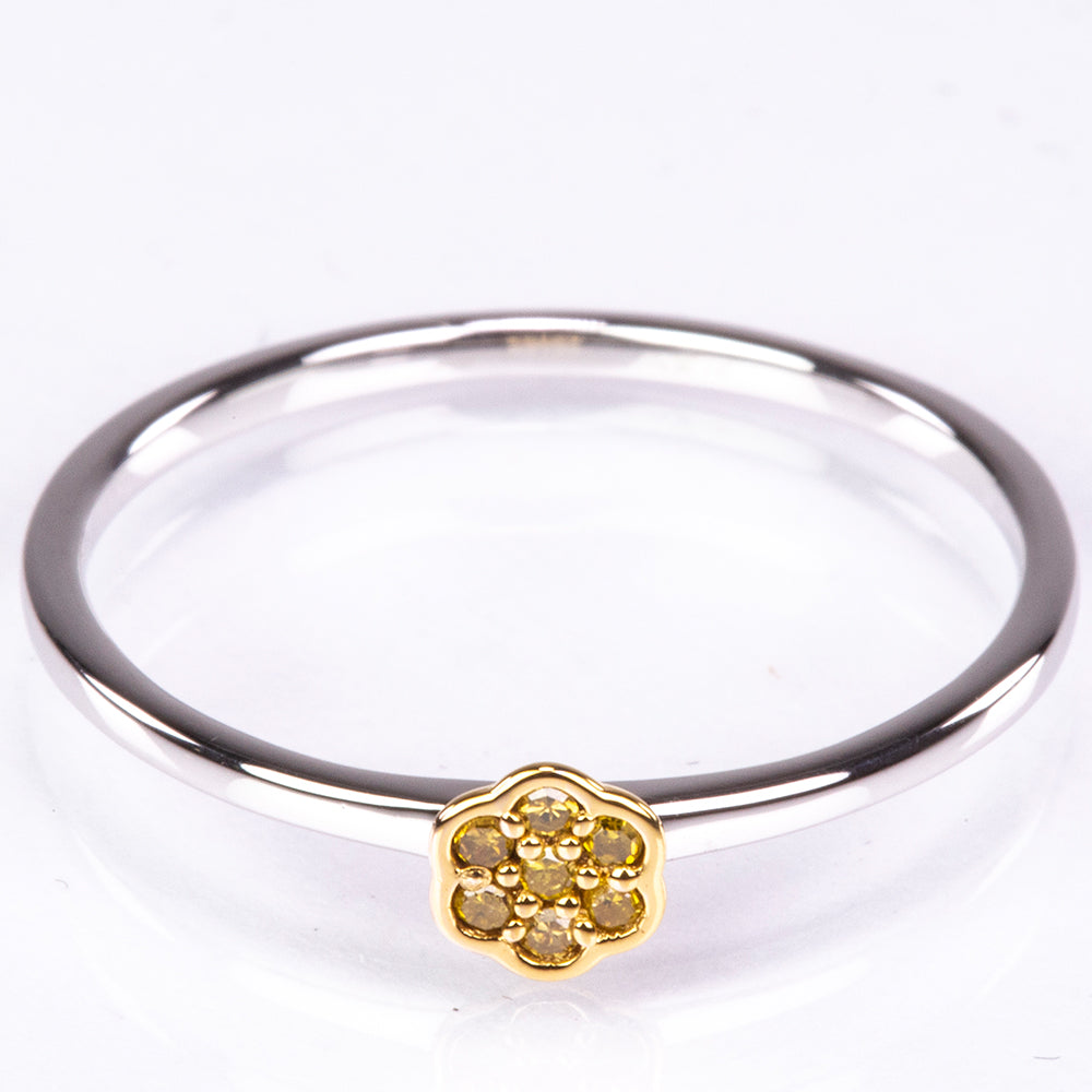 Anillo de Plata con Diamante Verde Veronés 3 