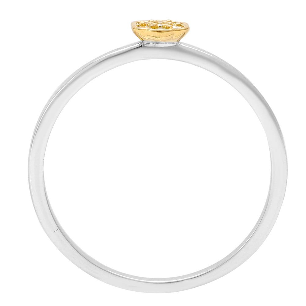 Anillo de Plata con Diamante Verde Veronés 6 