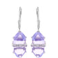 Pendientes de Plata con Tanzanita y Diamante blanco