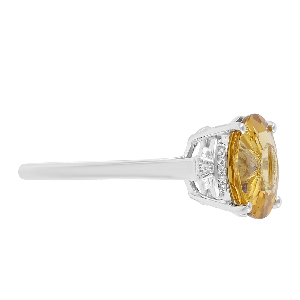 Anillo de Plata con Tanzanita y Cuarzo Champagne 2 