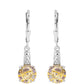 Pendientes de Plata con Tanzanita y Cuarzo Champagne