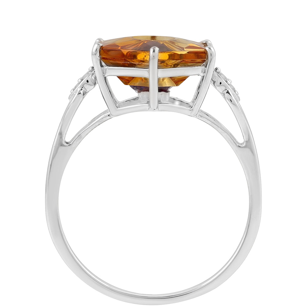 Anillo de Plata con Citrino y Amatista 4 