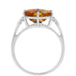 Anillo de Plata con Citrino y Amatista