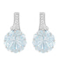 Pendientes de Plata con Topacio Azul Cielo y Zircón natural